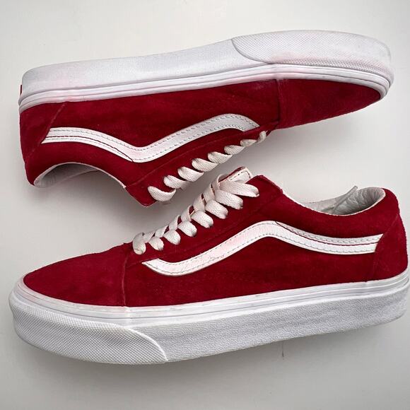Vans Old Skool Red Suede Sneaker, Men's Size 6.5, Women's Size 8 - Picture 7 of 12